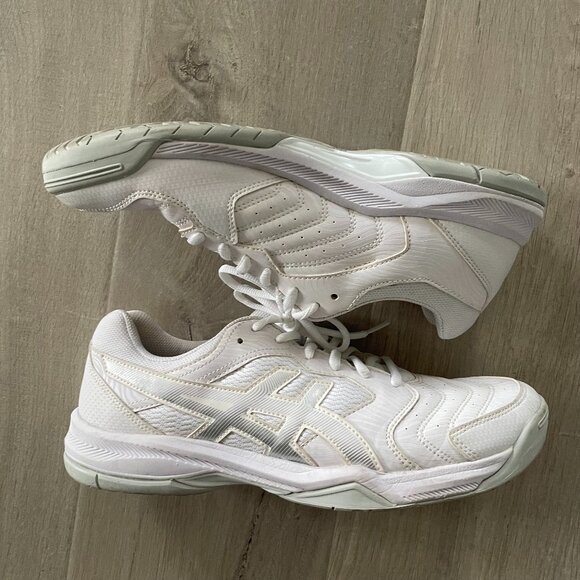 ASICS white tennis pickleball shoes *worn once, like new condition* size 11 - Picture 1 of 8